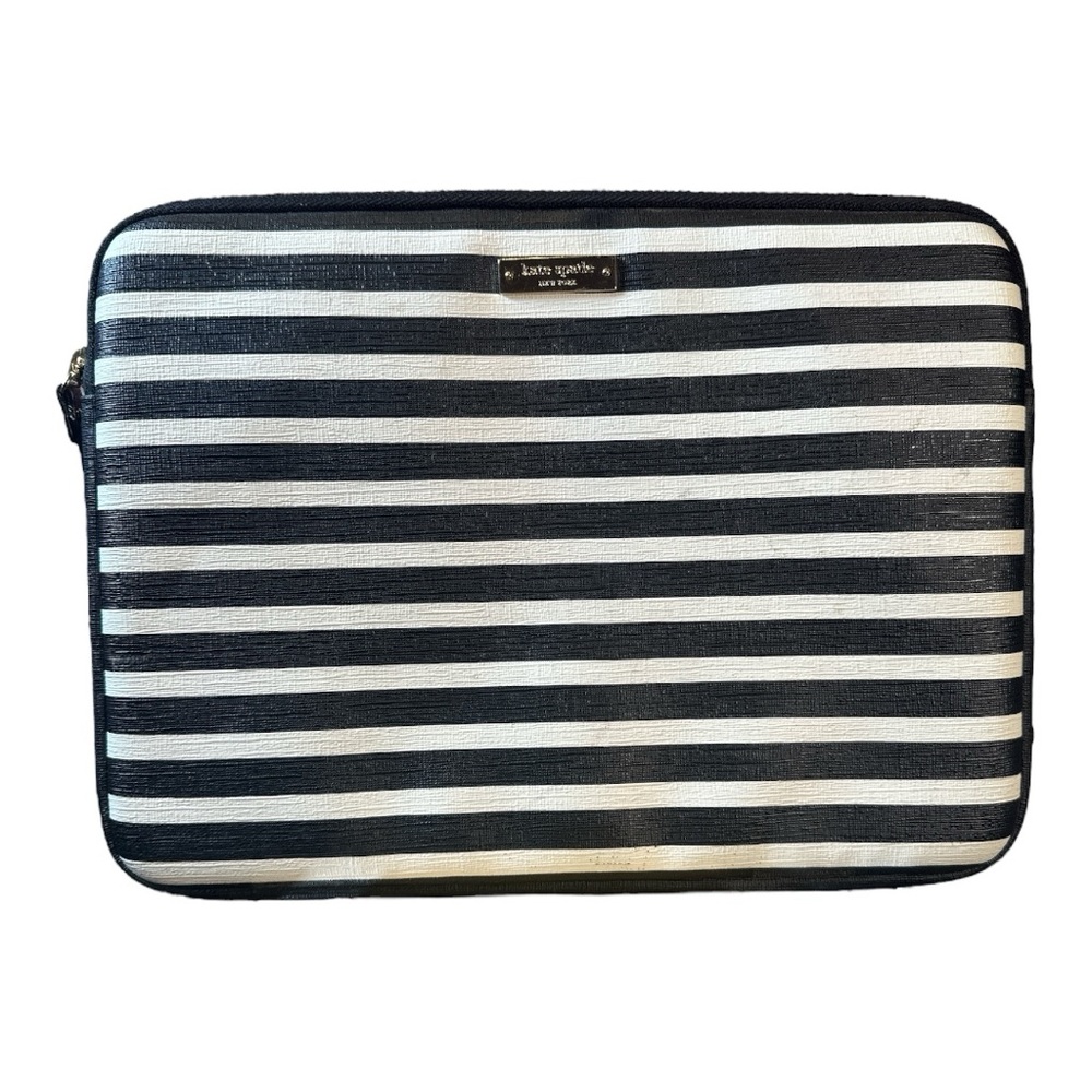 Kate Spade Black and White Striped Laptop/Tablet Sleeve EUC - Picture 10 of 10